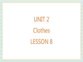清华大学版小学英语 二年级上册Unit 2 Clothes Lesson 8 课件（10张PPT）