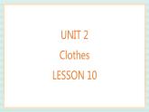 清华大学版小学英语 二年级上册Unit 2 Clothes Lesson 10 课件（10张PPT）