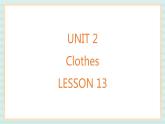 清华大学版小学英语 二年级上册Unit 2 Clothes Lesson 13 课件（10张PPT）