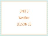 清华大学版小学英语 二年级上册Unit 3 Weather Lesson 16 课件（10张PPT）