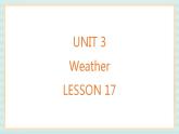 清华大学版小学英语 二年级上册Unit 3 Weather Lesson 17 课件（10张PPT）