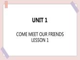 清华大学版小学英语 六年级上册 -unit 1 come meet our friends lesson 1 课件