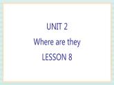 清华大学版小学英语 四年级上册-unit 2 where are they lesson 8 课件