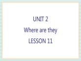 清华大学版小学英语 四年级上册-unit 2 where are they lesson 11 课件