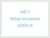 清华大学版小学英语 四年级上册-unit 3 feelings and reactions lesson 20 课件