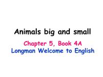 小学英语深港朗文版（2018）四年级上册5. Animals big and small课堂教学课件ppt
