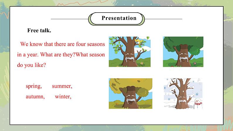 鲁科版五四制四上英语《Seasons》Unit 4 Lesson3 What season you like.课件+教案05