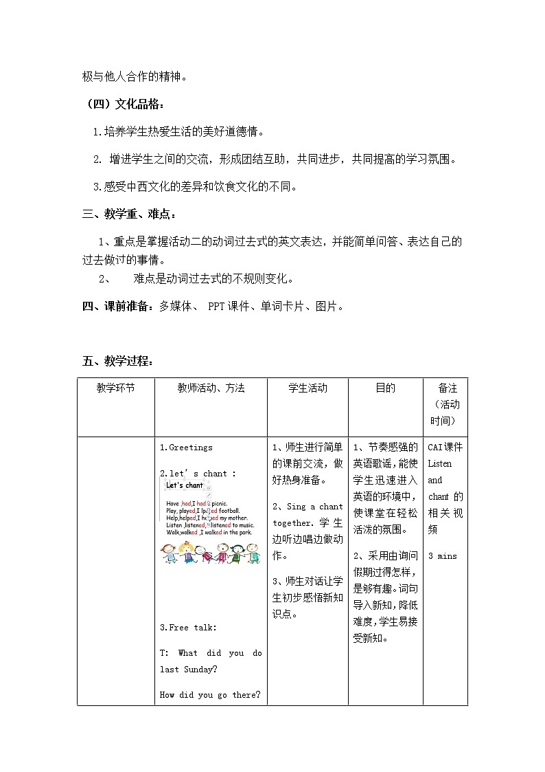 四年级英语下册教案-Module 8 Unit 1 They sang beautifully.（5）-外研版（三起）第2页