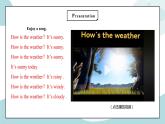 鲁科版五四制四上英语《Weather》Unit 5 Lesson 1 It's sunny课件+教案