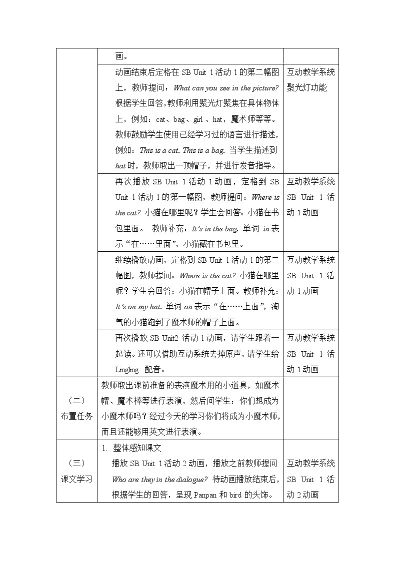 外研版(一年级起点)一年级下册英语教案-Module 2  Unit 1  Where’s the bird_02