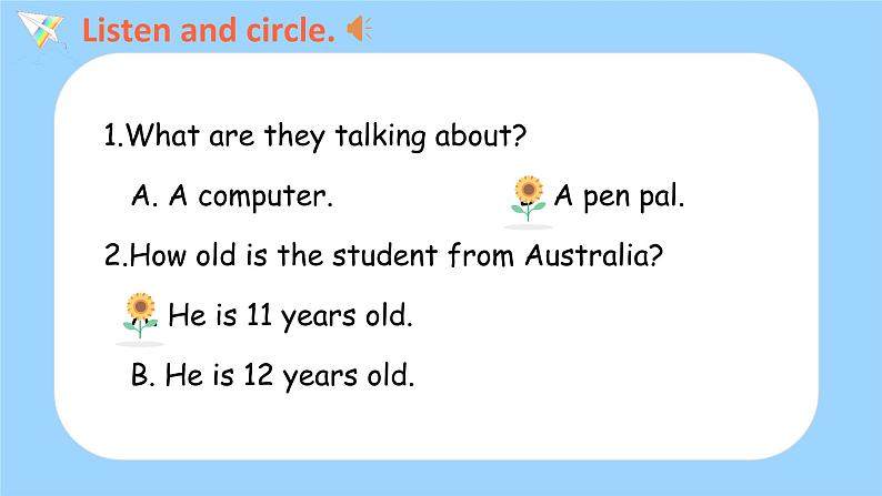 Unit 4 I have a pen pal PB Let's try & Let's talk课件 素材（32张PPT)05