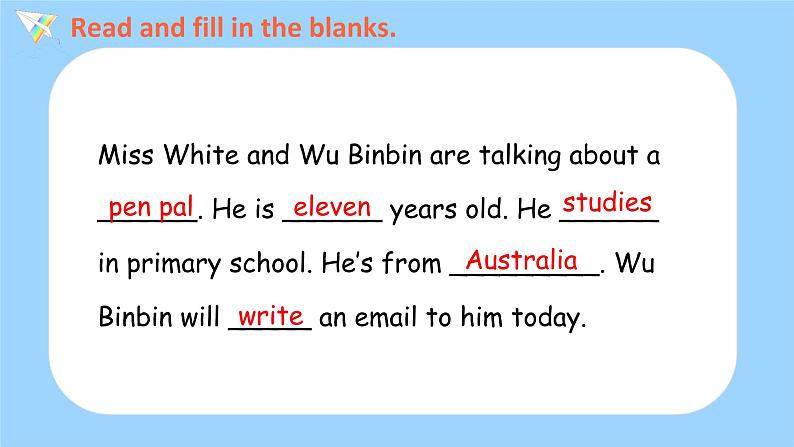 Unit 4 I have a pen pal PB Let's try & Let's talk课件 素材（32张PPT)07