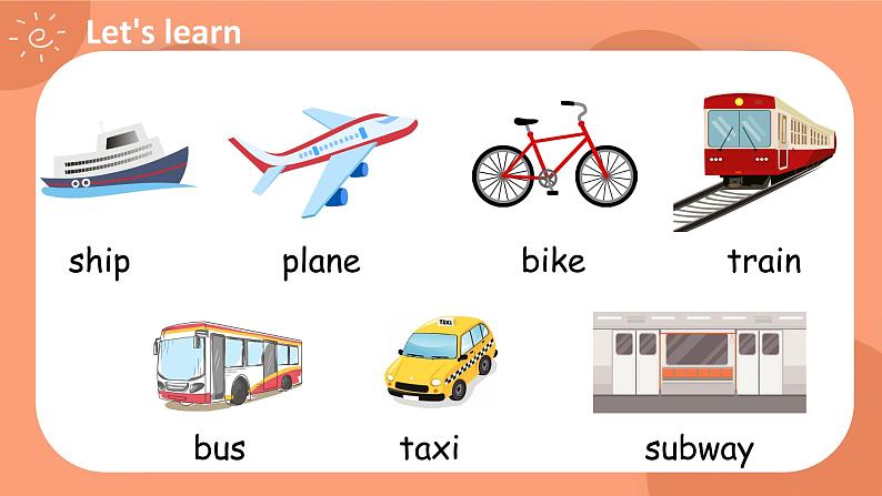 Unit 2 Ways to go to school PA Let's learn & Write and say课件 素材（29张PPT 含flash素材)07