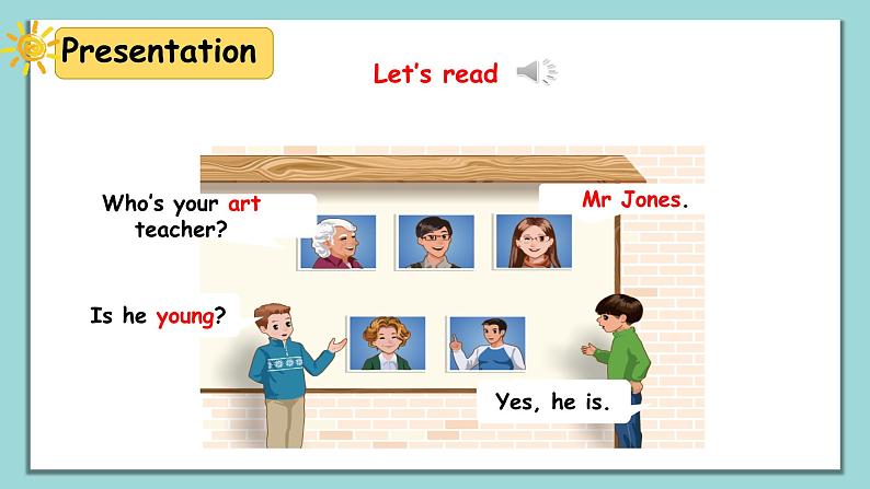 人教版英语五上《Unit1 What's he like part A Let’ s learn》课件PPT+教学设计06