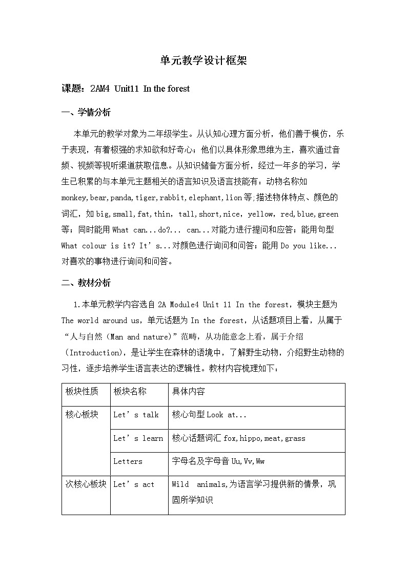 牛津上海版英語2年级上册 Unit 11 第1课时 PPT课件+教案01