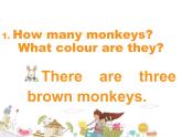 外研版（一起）一年级英语下册module 7 unit 2 there are three brown monkeys 课件