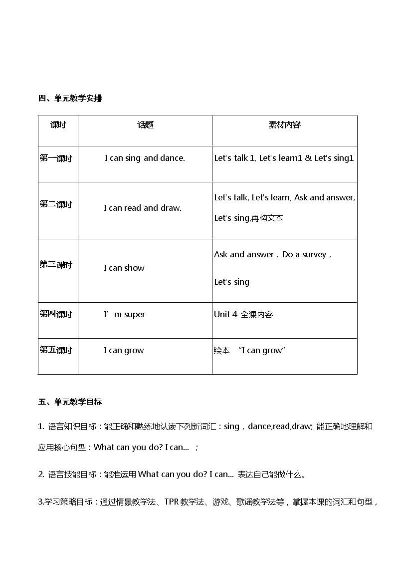 牛津上海版英语1年级上册 Unit 4 第2课时 PPT课件+教案03