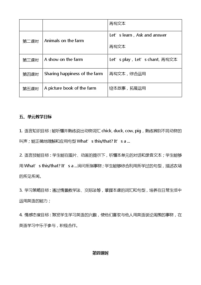 牛津上海版英语1年级上册 Unit 10 第4课时 PPT课件+教案03