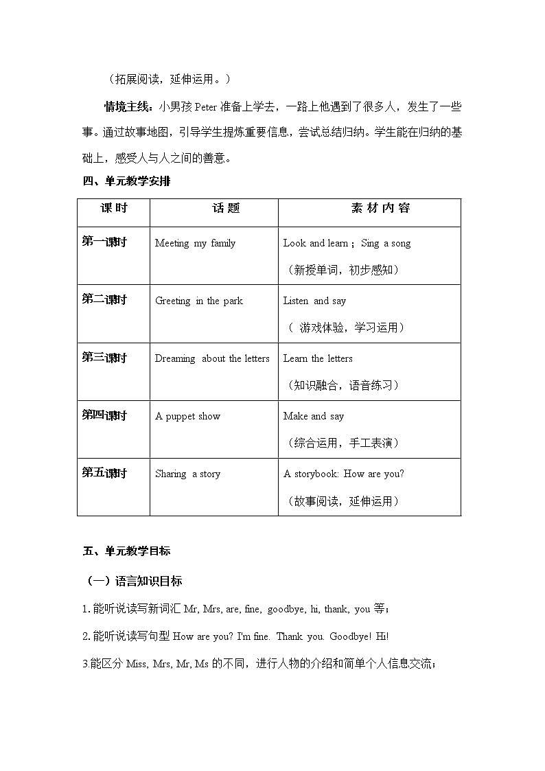 小学英语三年级上册第一模块第二单元第一课时第3页