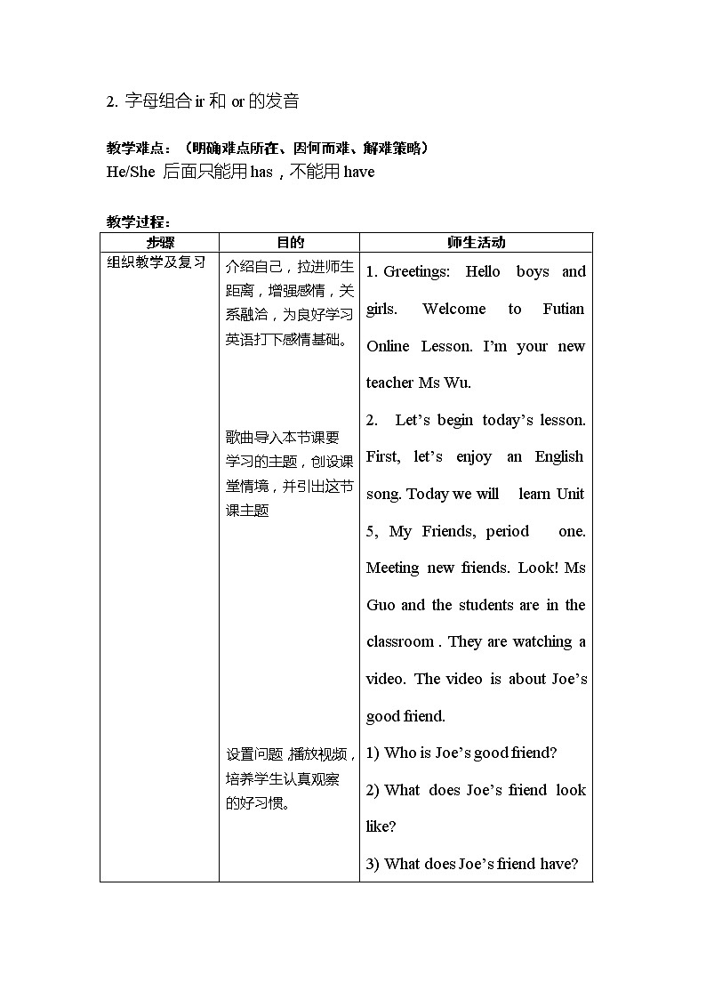 新牛津上海版英语四年级上册  Unit 5 第1课时 PPT课件+教案03