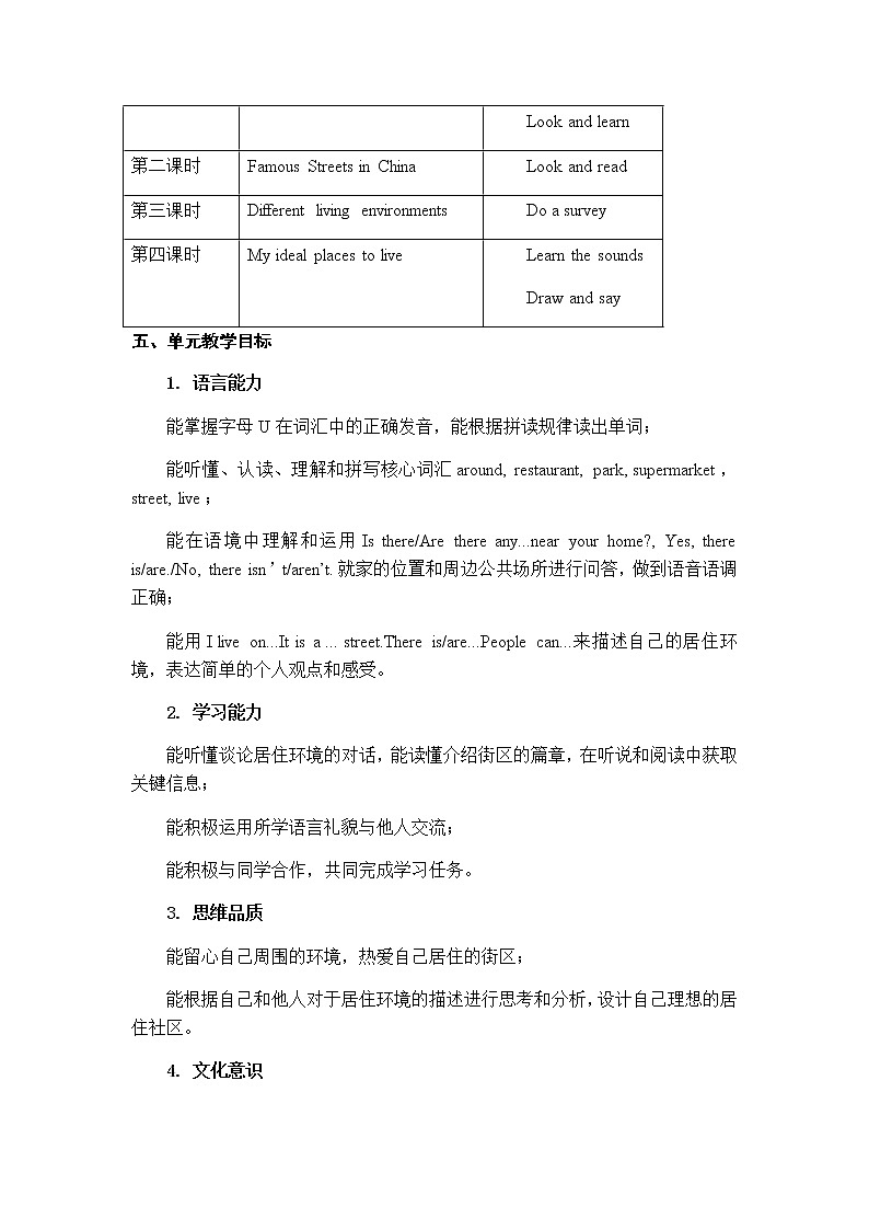 小学英语四年级第四模块第十单元第一课时第2页