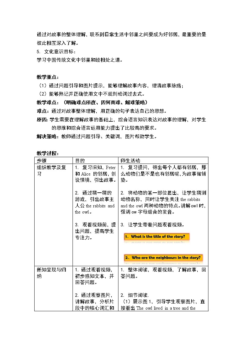 牛津上海版英語6年级上册 Unit 4 第2课时 PPT课件+教案02
