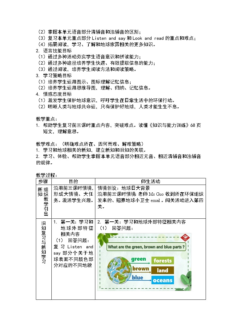 牛津上海版英語6年级上册 Unit 12 第4课时 PPT课件+教案02