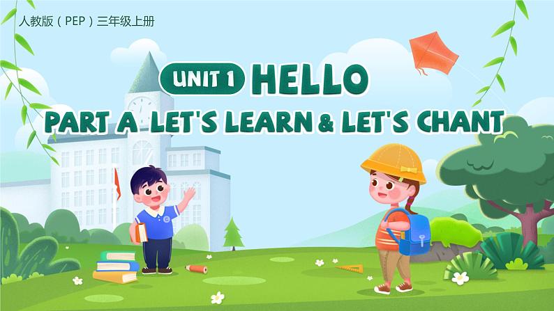 Unit 1 Hello Part A Let's learn & Let's chant（课件）人教PEP版英语三年级上册01