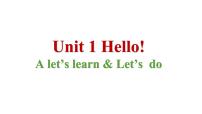 英语三年级上册Unit 1 Hello! Part A教案配套ppt课件