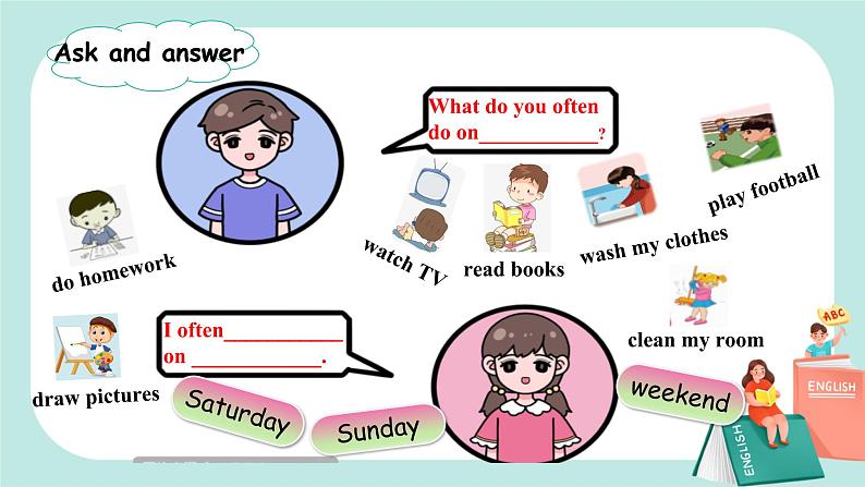 Unit 2 My week PB Read and write 课件PPT+教案+练习05