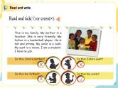 第六单元第六课时Part C(Read and write&Let's check&Story time)课件+教案+习题