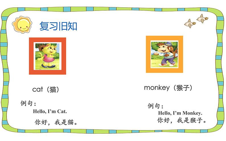 三年级英语上册课件-Unit 1 Hello I'm Monkey Lesson2  人教精通版03