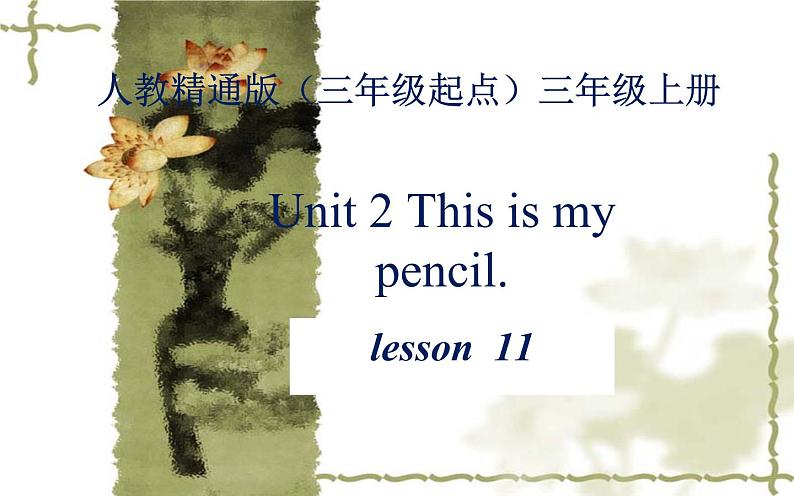 三年级英语上册课件-Unit2 This is my pencil.  Lesson  11   人教精通版第1页