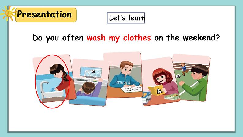 人教版英语五上《Unit2 My week part B Let’s learn》课件PPT+教学设计08