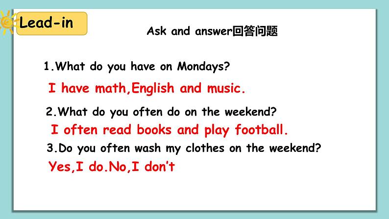 人教版英语五上《Unit2 My week part B&C read and write&storytime》课件PPT+教学设计03