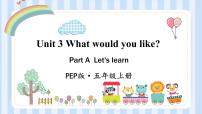 小学英语人教版 (PEP)五年级上册Unit 3 What would you like? Part A背景图课件ppt