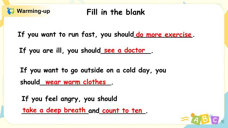 PEP六上Unit6How do you feel PartB第四课时PPT+教案05