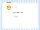 Unit 4 How’s the weather today？ Lesson 22（课件）人教精通版英语四年级上册