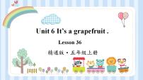 小学英语人教精通版五年级上册Lesson 36评课课件ppt