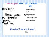 Unit 3 Would you like to come to my birthday party？ Lesson 13（課件）人教精通版英語六年級上冊