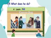 六年级上册英语课件+素材+教学思路-Unit 5 What does he doA Let's learn 人教PEP