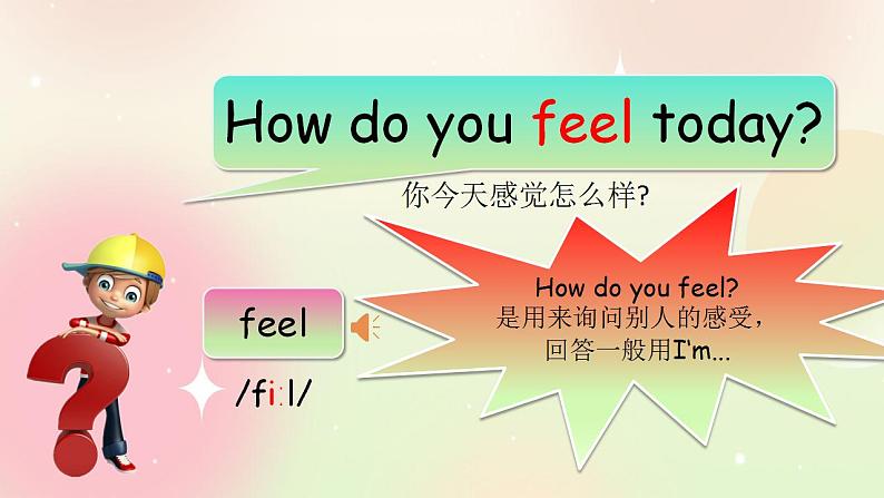 人教PEP版6上英语 Unit 6 How do you feel PA Let's learn 课件第3页