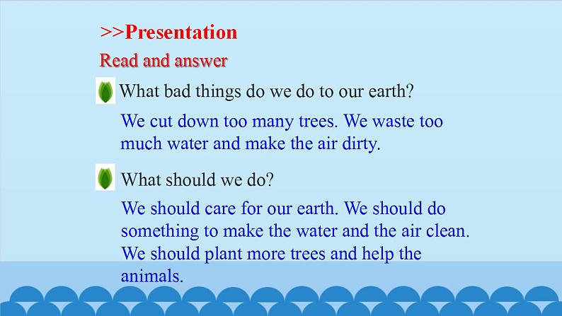 Unit 3 Care for the Earth  Period 3-4 陕旅版六年级上册英语课件03