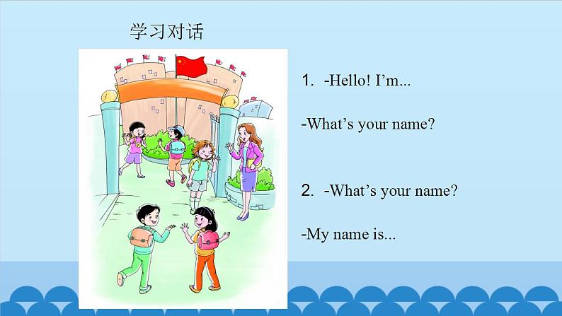 Unit 1 Hello  Period 1-2 陕旅版三年级上册英语课件07