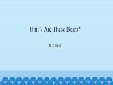 Unit 7 Are These Bears？ Period 3-4 陕旅版三年级上册英语课件