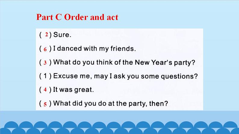 Unit 8 New Year’s Party  Period 3-4 陕旅版六年级上册英语课件08