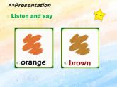 冀教版（一起）1上英语 Lesson22 Orange, Brown 课件+教案