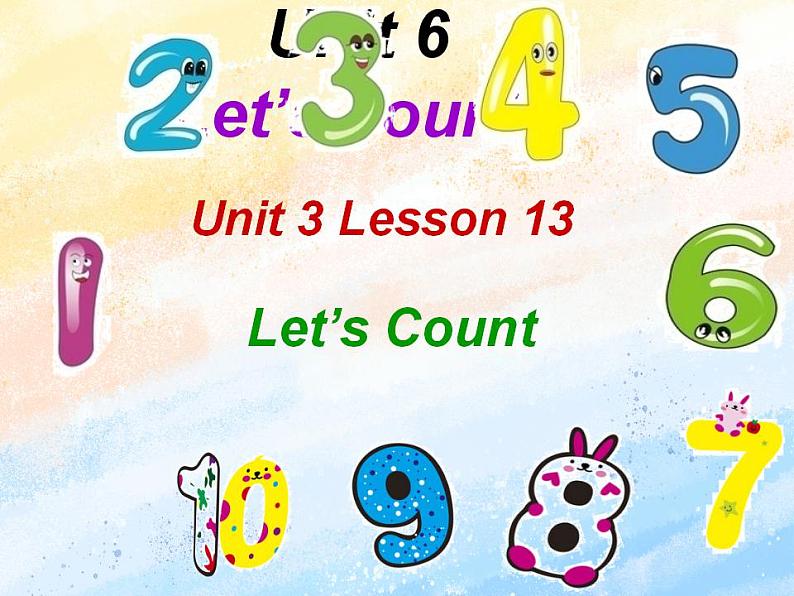 冀教版（一起）2上英语 Lesson 13 Let's Count 课件+教案01