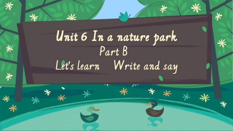 Unit 6 In a nature park  B Let's learn  课件+教案+动画素材01