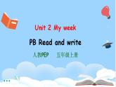 Unit 2 My week PB Read and write  课件+教案+动画素材